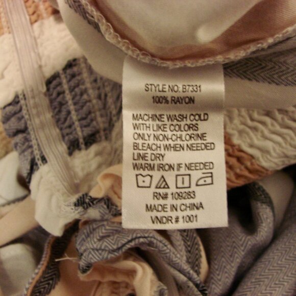 Wide Leg Jumpsuit Smocked Top Striped Off Shoulder Ocean Drive Beach Medium - Picture 13 of 15